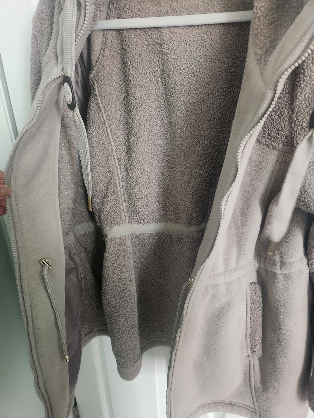 Koolaburra by UGG Taupe Sherpa Jacket with Drawstring Waist - Picture 6 of 6